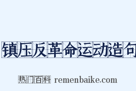 镇压反革命运动造句是什么意思的图片